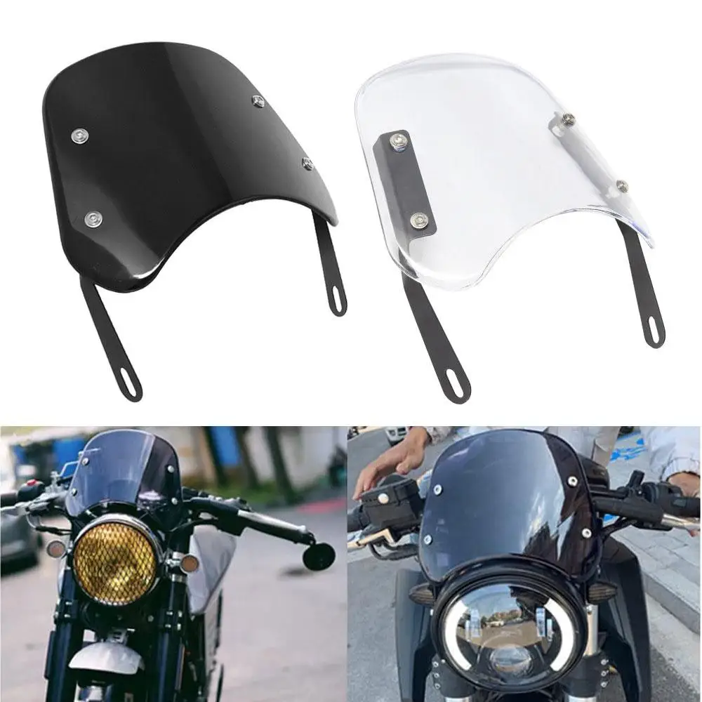 

Motorcycle Windshield Retro Wind Deflector Windscreen Universal Modified Parts Cg125 Protective Plate Cover