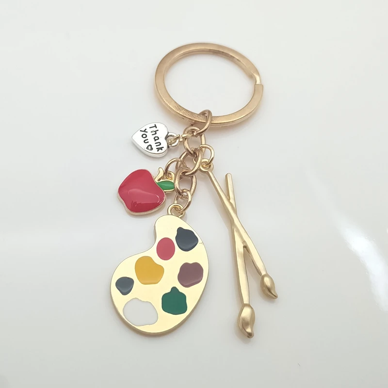 1 шт. ручная работа кисть и художественная доска брелок в палитре студенческий