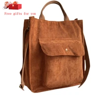 handbags for women with a long strap cross bags shoulder shopping bag canvas corduroy fabric laptop bag tote free shipping