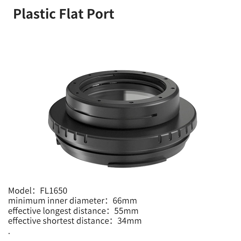 

Seafrogs Flat Short Port With 67mm Thread For Sony E 16-50mm F3.5-5.6 PZ OSS (Autofocus Only, Zoom Gear Included)