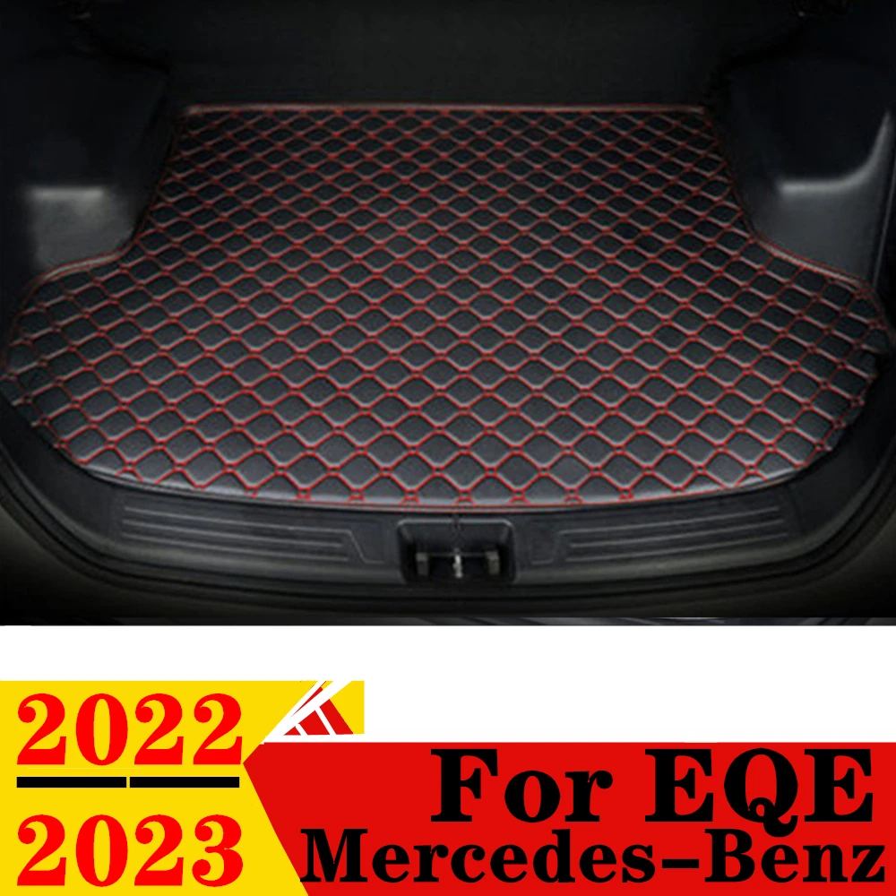 

Коврик для багажника автомобиля Mercedes-Benz EQE 2022 2023, плоский боковой водонепроницаемый задний автомобильный грузовой коврик, коврик, аксессуары для заднего багажника, подкладка для багажника