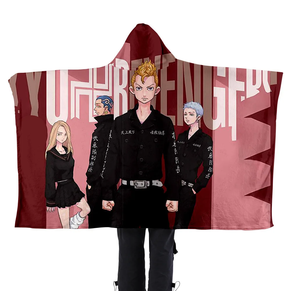 

Anime Tokyo Revengers Cosplay Cloak Throw Blanket Warm Plush Anime Sofa Bed Blanket Living Room Outdoor Camping Mat 150x200CM
