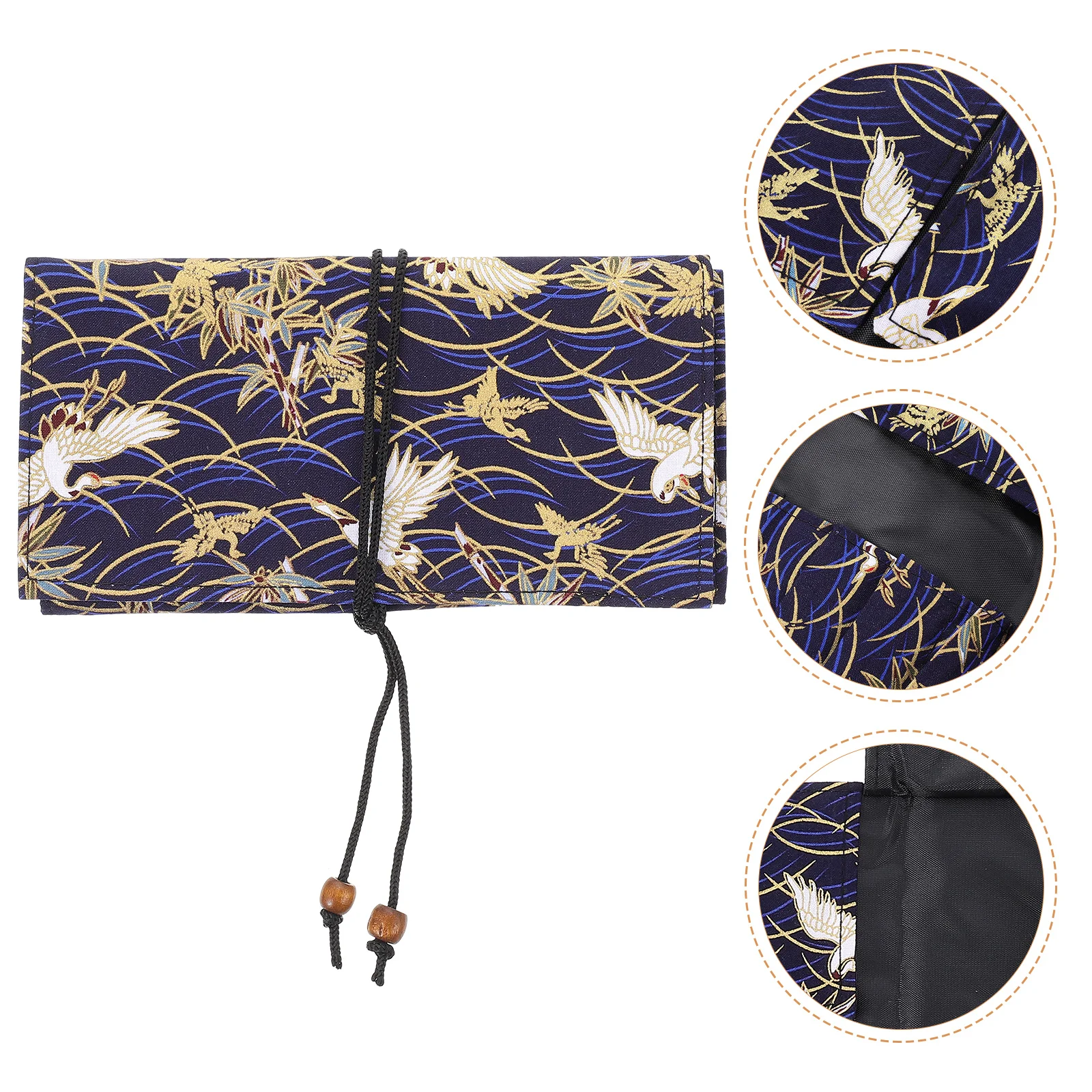 

Сумка для хранения в японском стиле, рулон для хранения помады, для домашнего макияжа, кистей, помад, семейное хранение