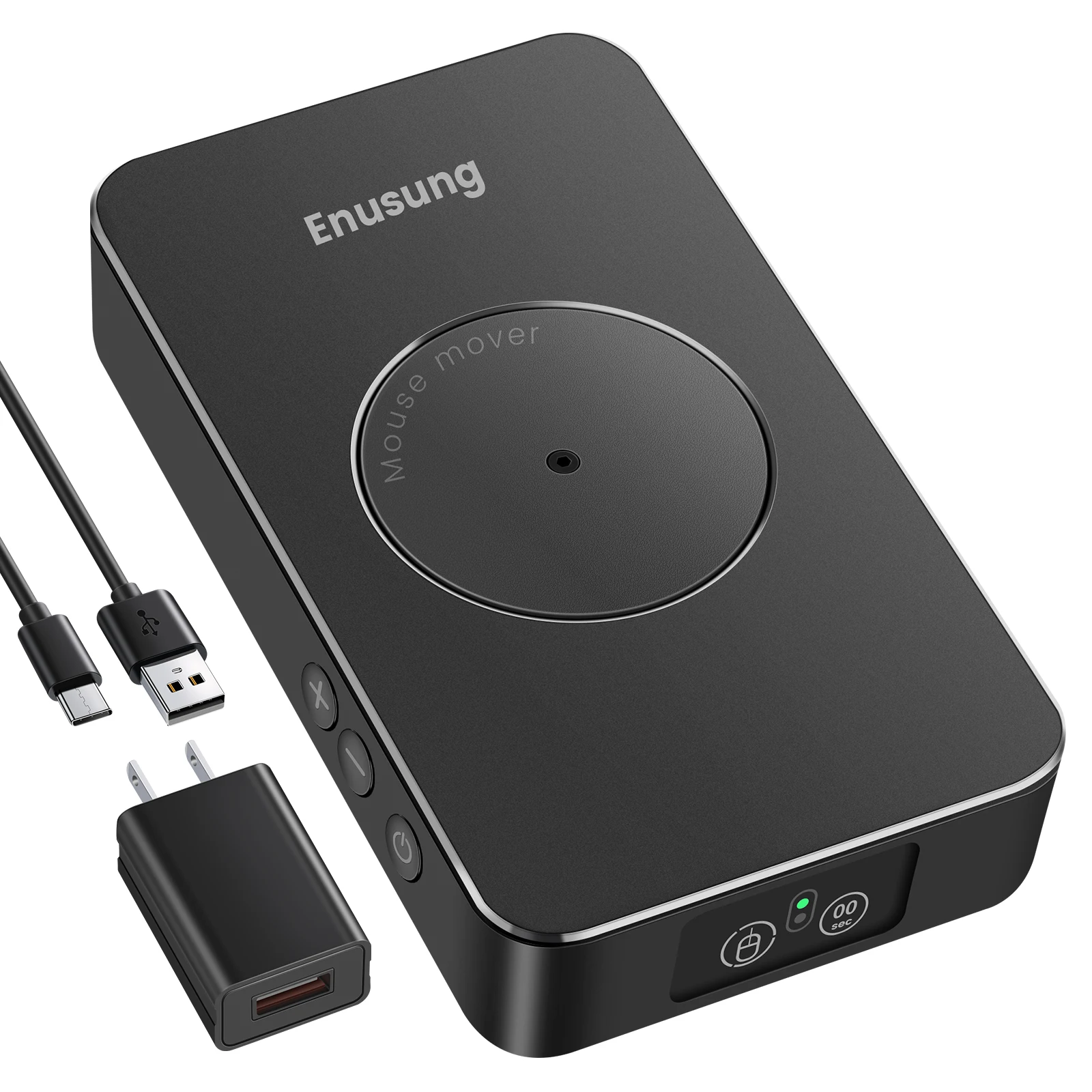 

Mouse Jiggler 100% Undetectable Mechanical Mouse Mover with Screen,Automatic Running Time Adjustable,Drive-Free USB Mouse Shaker