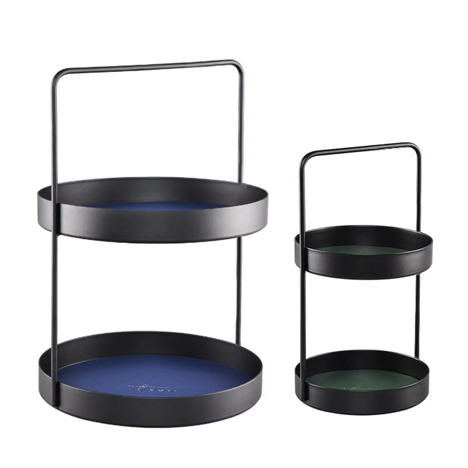 

Double Layer Decorative Tray Standing Shelf Jewelry Display Desktop Storage Tray for Wallet Jewelry Sunglasses Phone Home Decor