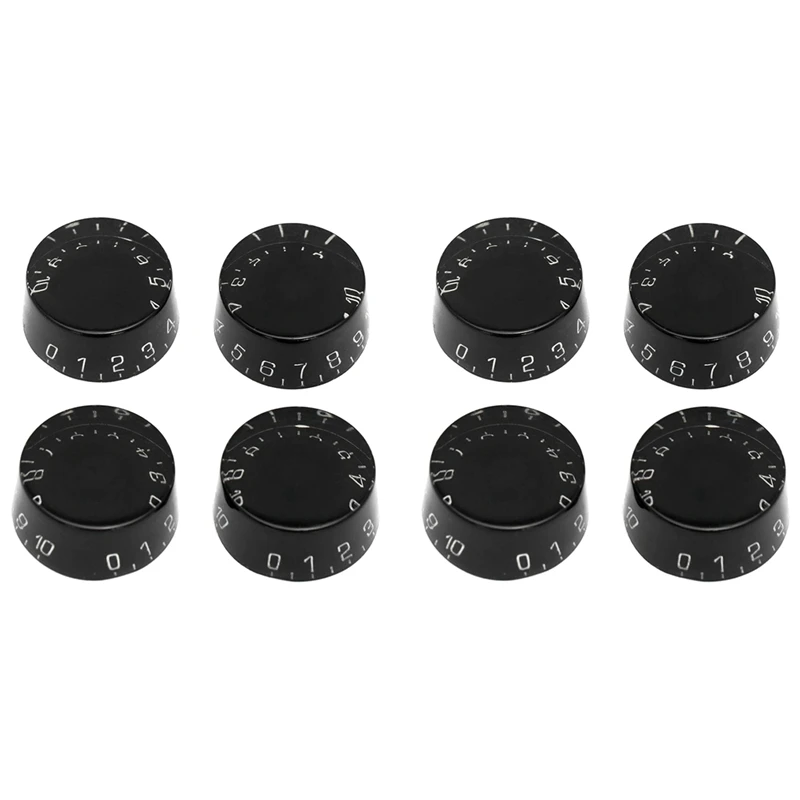 

8Pcs Electric Guitar Top Hat Knobs Speed Volume Tone Control Knobs Compatible For Les Paul LP Style Guitar