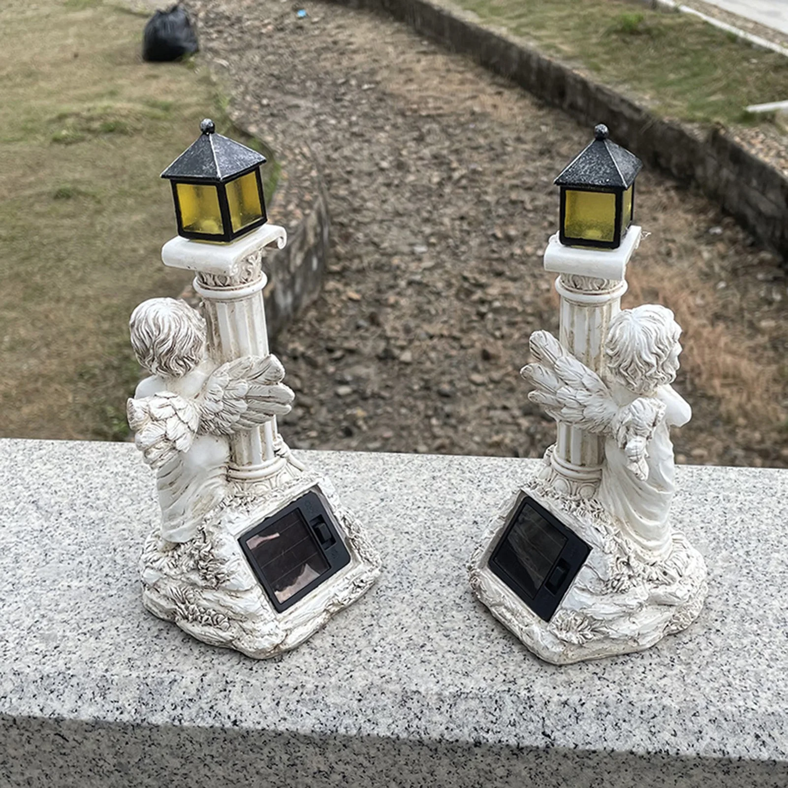 

Angel Garden Statue Solar Garden Figurine Outdoor Decor With Solar Solar Sculpture Decorative Light Garden Waterproof Figurine