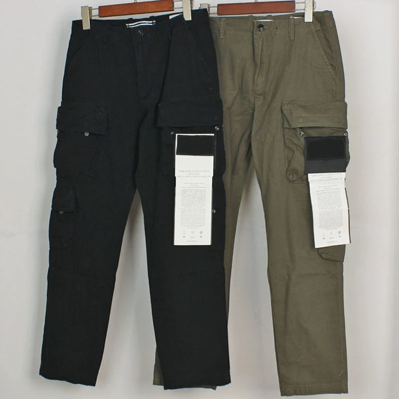 

Men Pants, Streetwear, Men's Compass, Casual Washed Overalls, Multiple Pocket Trousers, Loose-fitting Men's Clothing Fashion