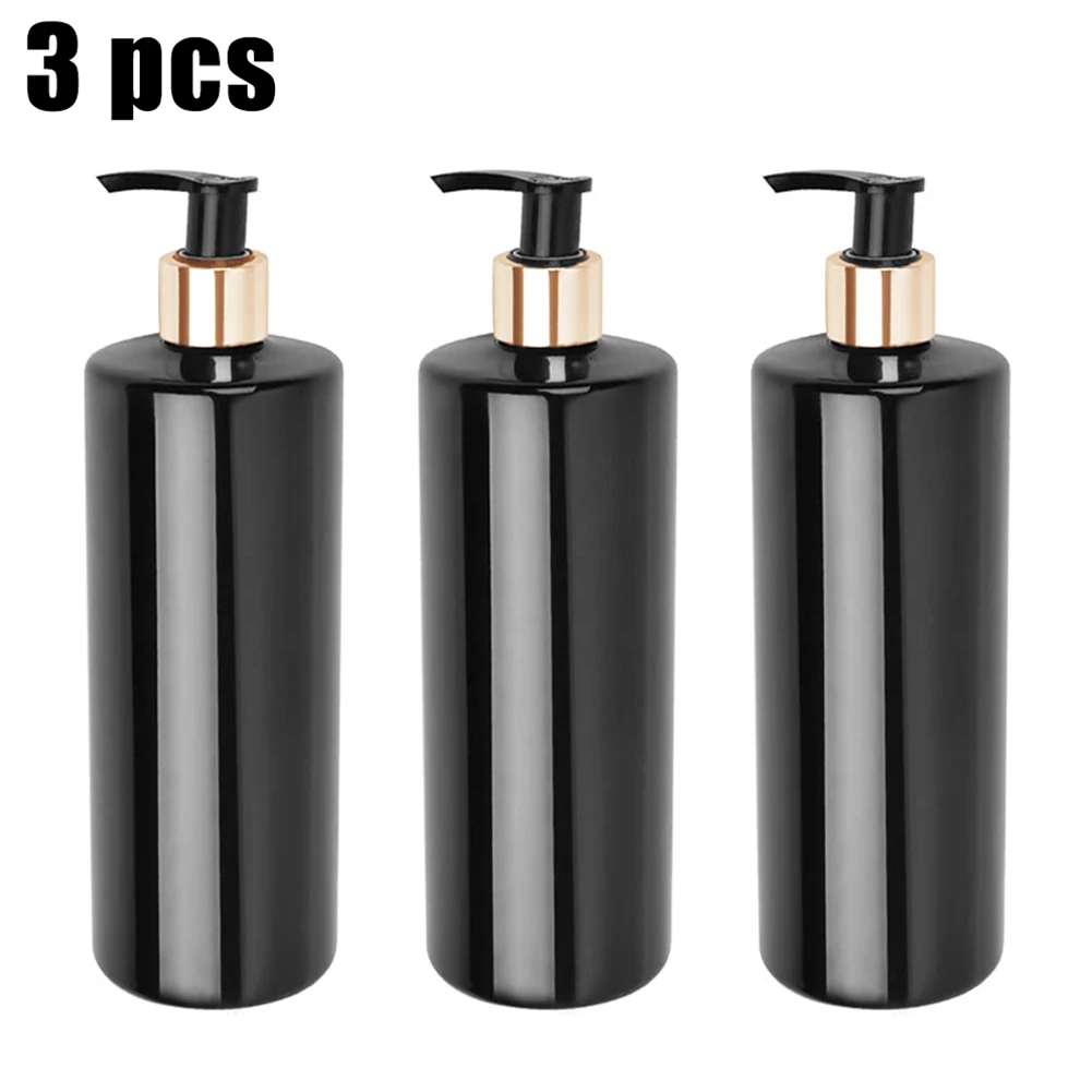 3pcs 500ml Liquid Sample Container With Press Type Lid Travel Cosmetic Lotion Shampoo Storage Vial PET Empty Bottle