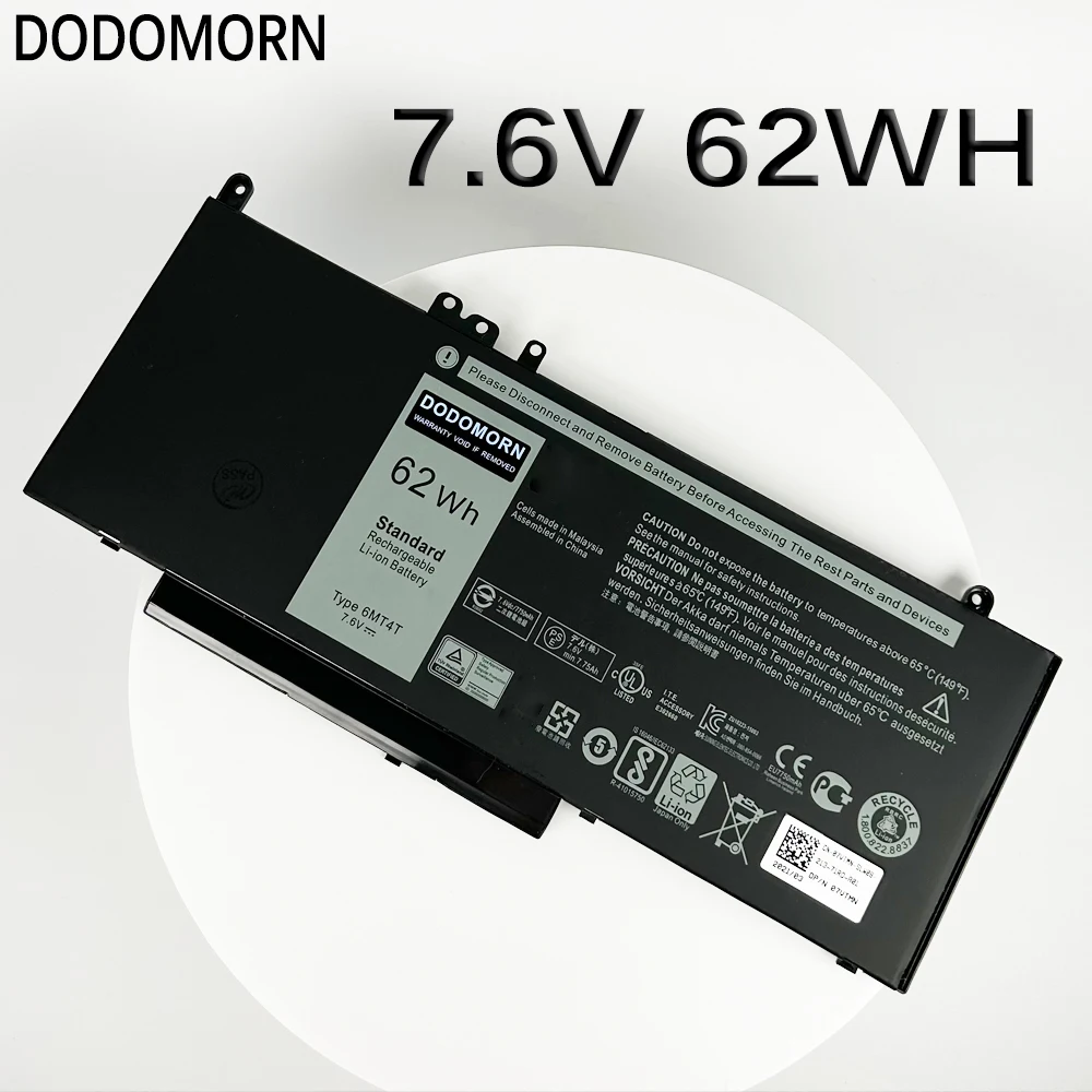 DODOMORN 6MT4T аккумулятор для DELL Latitude E5470 E5570 M3510 15 6 дюймов Sereis 7V69Y TXF9M 79VRK 07V69Y 62WH с номером