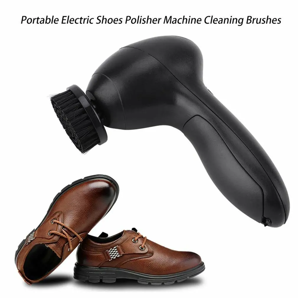 

Handheld Automatic Electric Shoe Brush Shoe Shine Polisher Kit Shoe Polisher Dust Cleaner with 4 Brush Heads Leather Care Kit