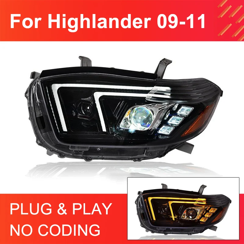 

Передняя фара в сборе для Toyota Highlander 2009, 2010, 1 пара