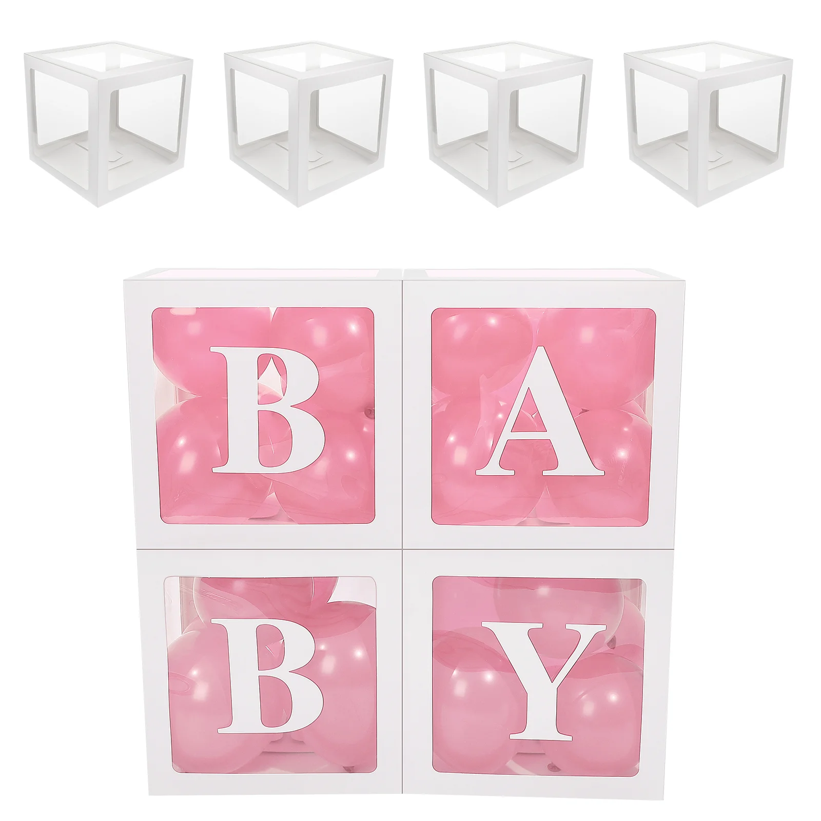 

1 Set Adorable Decorative Balloon Boxes Baby Shower Boxes Party Boxes for Baby Party