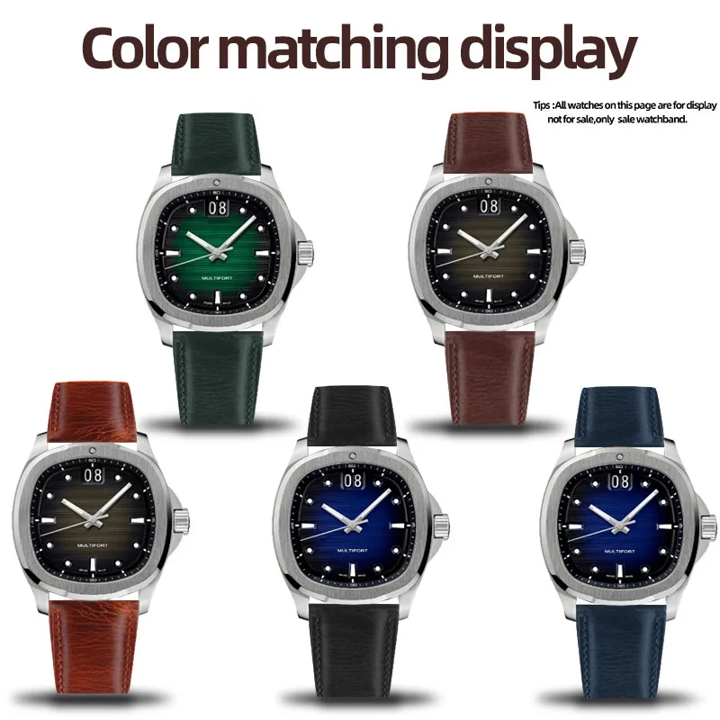 Кожаный ремешок для часов MIDO MULTIFORT M049.526.17/11 M005.430.36 22 мм прямой составной браслет из