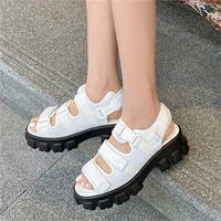woman sandals 2022 summer luxury platform plus size comfortable athletic style casual breathable cloth buckle ladies shoes