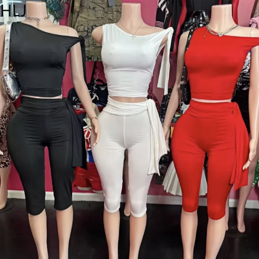 HLJ Модная уличная одежда для женщин с открытыми плечами без рукавов на шнуровке