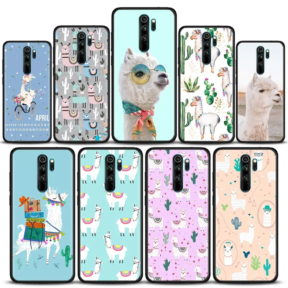 

Phone Case for Redmi 6 6A 7 7A Note 7 Case Note 8 8A Pro 8T 9 9S Pro 4G 9T Soft Silicone Cover Llama Alpaca Animal
