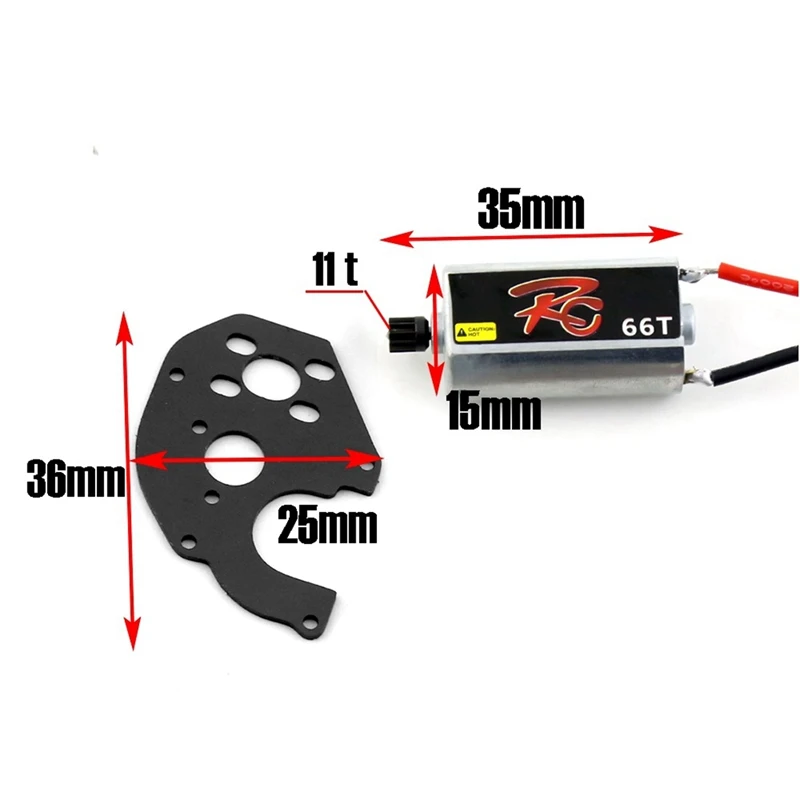 050 матовый двигатель 66T и крепление двигателя для осевого SCX24 Gladiator Bronco C10 JLU Deadbolt 1/24