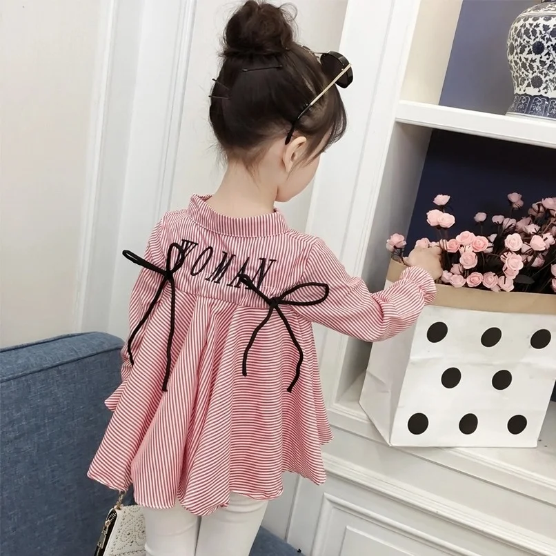 Дизайнерские рубашки для девочек блузки в Корейском стиле детей весна-осень