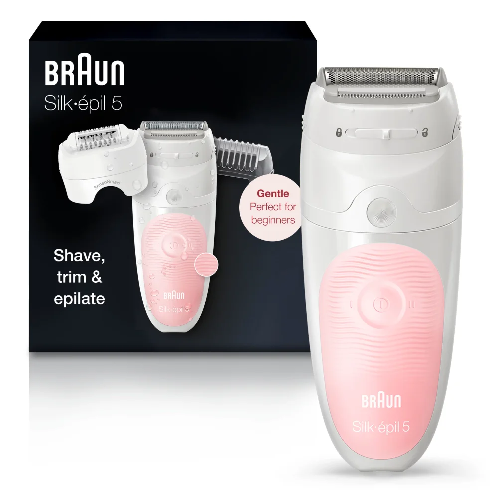 

Silk-Ãpil 5 5-620 Epilator for Women for Gentle Hair Removal, White/Pink