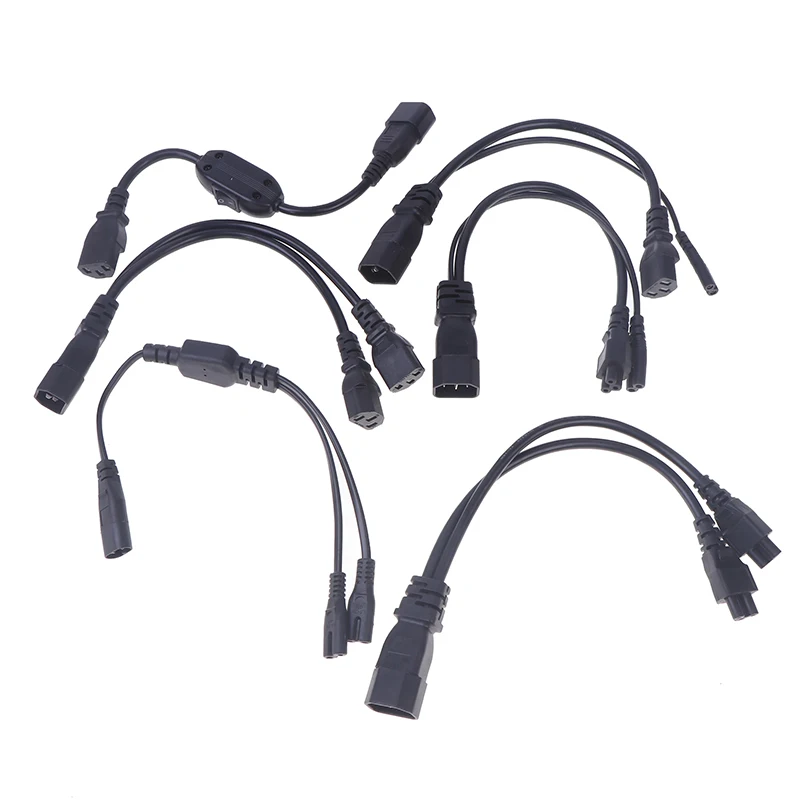 Штекер IEC C14 к 2XC13 C5 C7 C11 Женский разветвитель Y-типа Кабель питания кабель адаптера