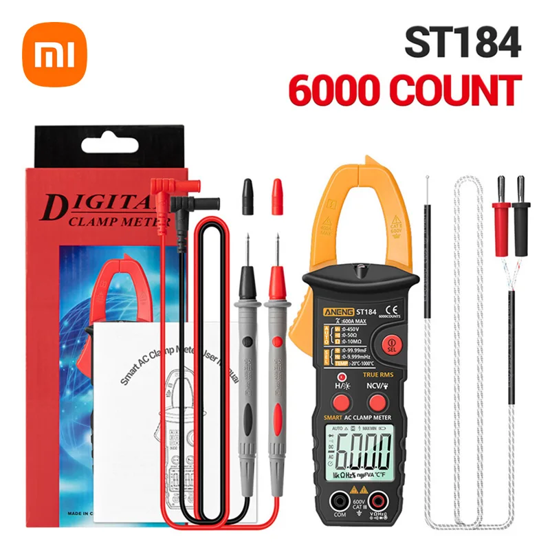 

Цифровой мультиметр Xiaomi, мультиметр постоянного/переменного тока 4000 отсчетов, амперметр, тестер напряжения, автомобильный тестер ампер, Гц,...
