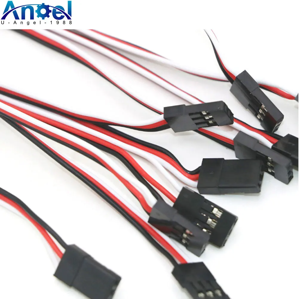 

10pcs 100mm/150mm/200mm/300mm/500mm RC Servo Extension Cord Cable Wire Lead JR For Rc Helicopter Rc Drone