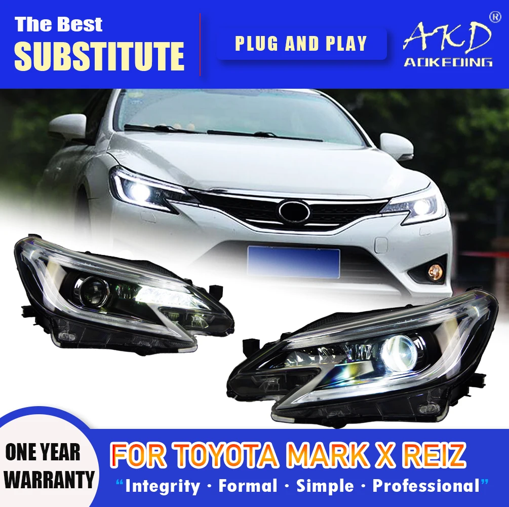 Фара AKD для Toyota Mark X светодиодная фара 2013-2017 Reiz DRL указатель поворота дальний свет