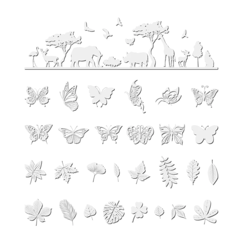 

Anti-Collision Window Clings Animal Butterfly Leaf Shapes Stickers Transparent Alert Bird Window Decal Prevent People