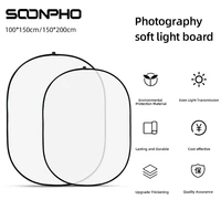 soonpho 100x150cm 150 x 200cm portable oval multi disc transparent white reflector collapsible studio photo diffuser