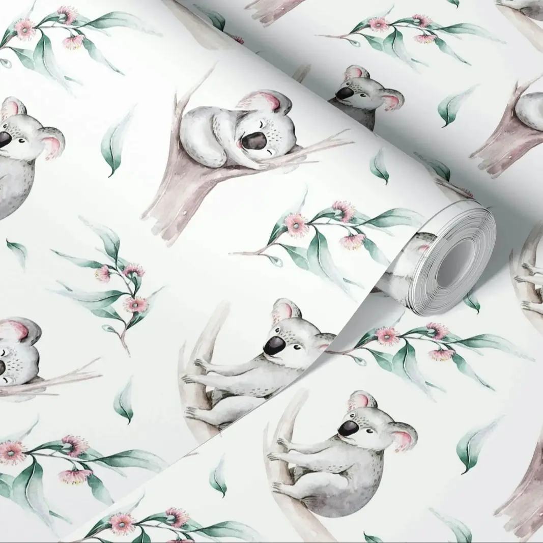 Обои Маленькая коала наклейки на стену для комнат с небесными мотивами теплой