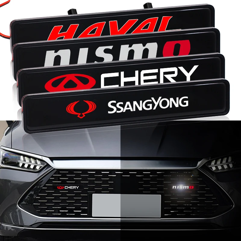 

1pcs Car Styling Front Hood Grille Emblem LED Decorative Light for Mini Cooper Countryman Clubman F54 F56 F55 F60 R60 R61 Decor