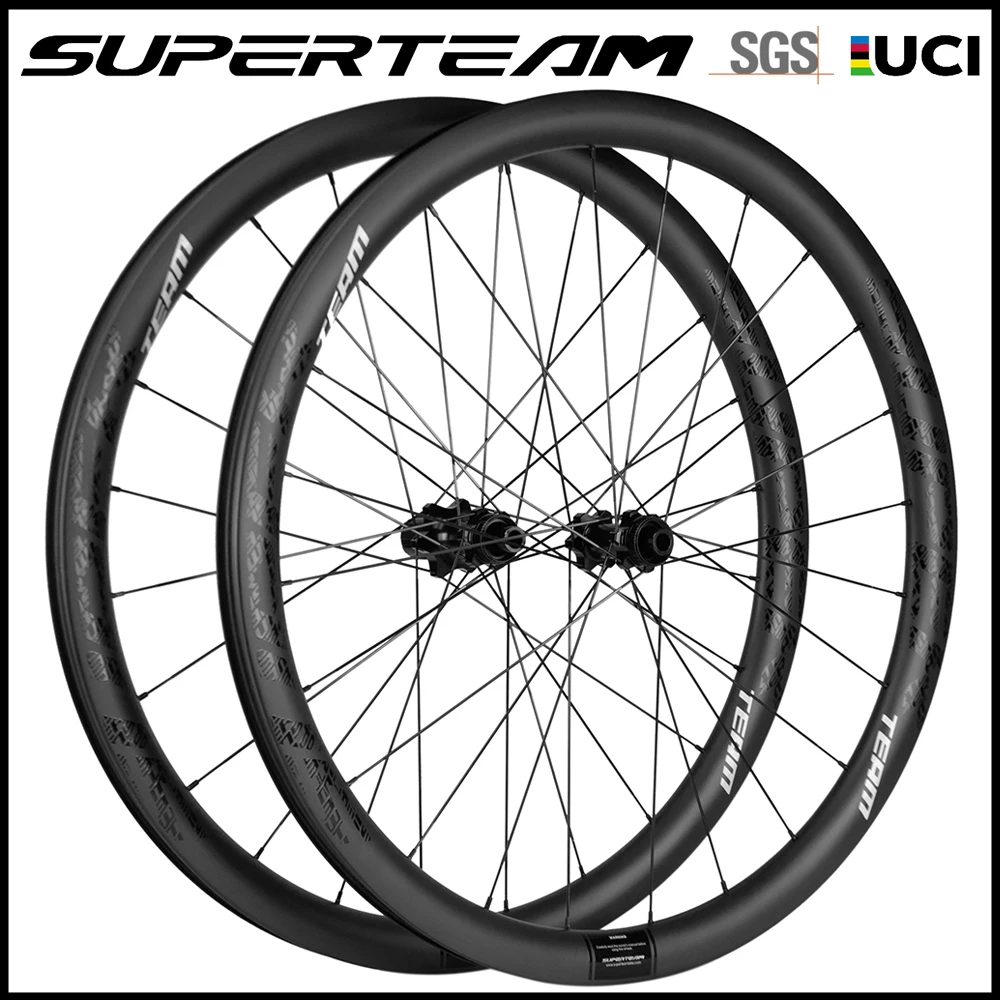 SUPERTEAM — гравийная велосипедная колеса бескамерный клинчер дорожные дисковые