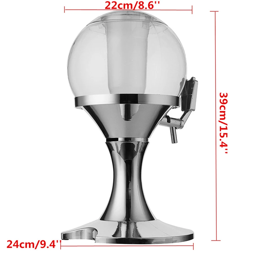3.5 Liters Beer Dispenser Tower Bottle Party Wine Water juice Beverage Tabletops Home Bar Drinking Container Pourer - купить по
