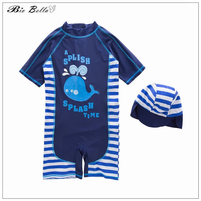 

Baby Boys Swimwear Fashion Short Sleeve Cartoon Boy Beachwear Closed-fitting Elastic Kids Wetsuit Children Boys Clothing 2022