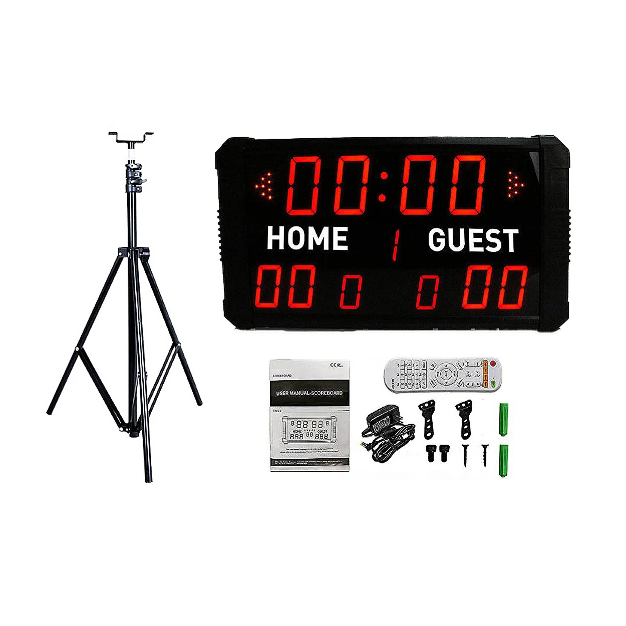 

Portable High Lighting Home Guest App Control Optional Basketball Sports Clock Scoreboard with 24 S Shot Clock