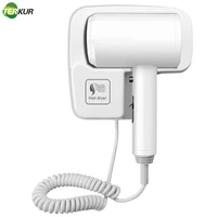 professional hotel hair dryer wall mounted strong wind bathroom toilet homestay household blow free punching with 3m glue