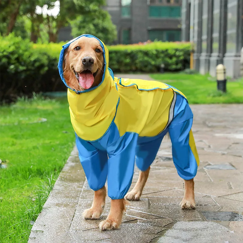 

S to 7XL Puppy Big Dogs Raincoat Waterproof Dogs Rain Coat Outdoor Night Reflective Pet Clothes for Small to Large Perros