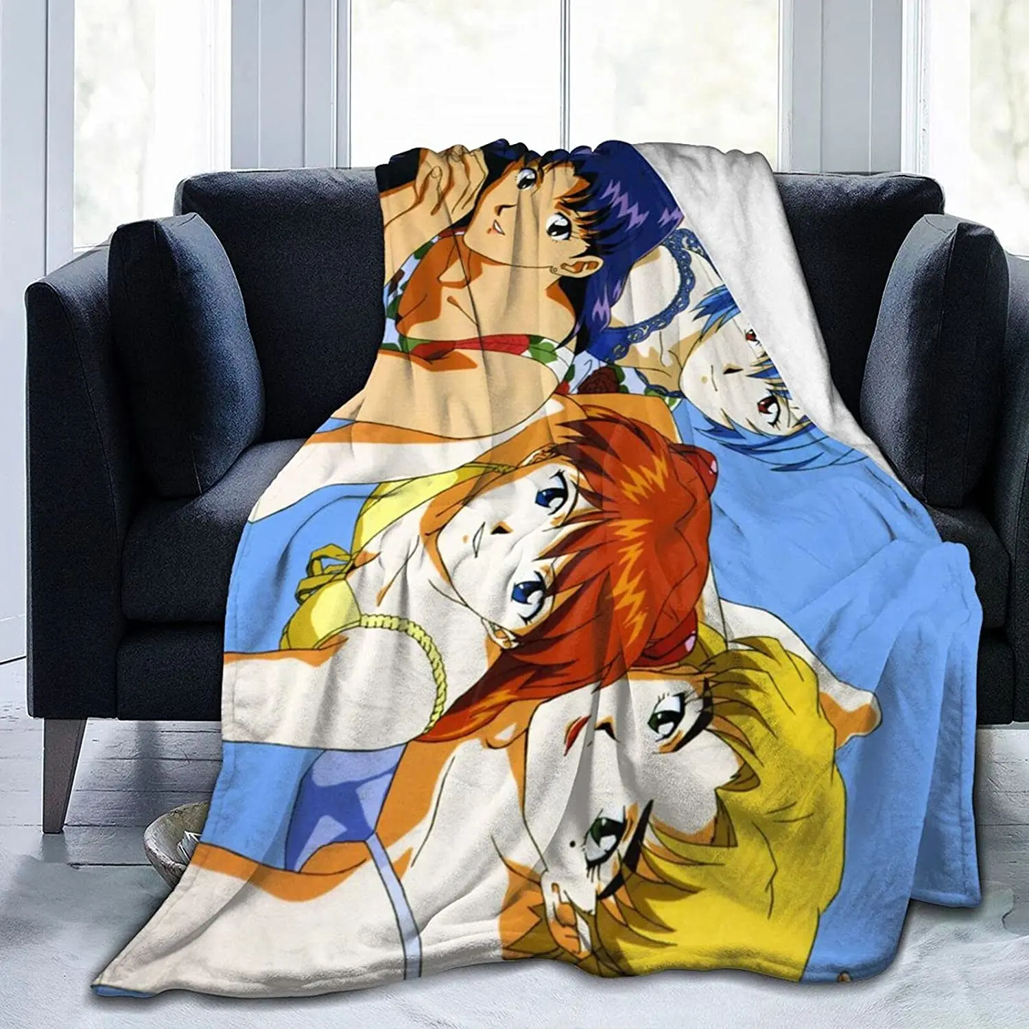 

Ritsuko Akagi Fluffy Soft and Comfortable Blanket, Anime Warm Embrace of Sympathy