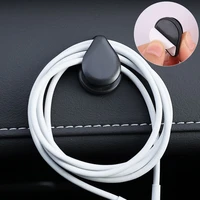 mini car hooks adhesive water drop shaped cable storage clip household hook simple daily use holder car interior accessories