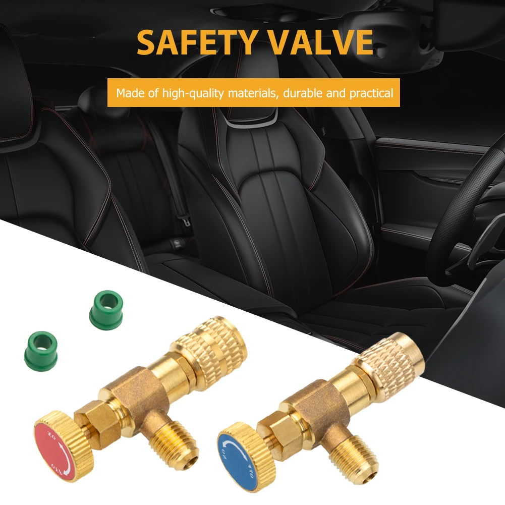 

Air Conditioning Refrigerant Safety Valve R22 1/4 inch R410 5/16 inch Refrigeration Charging Safety Liquid Adapter Hand Tool Par
