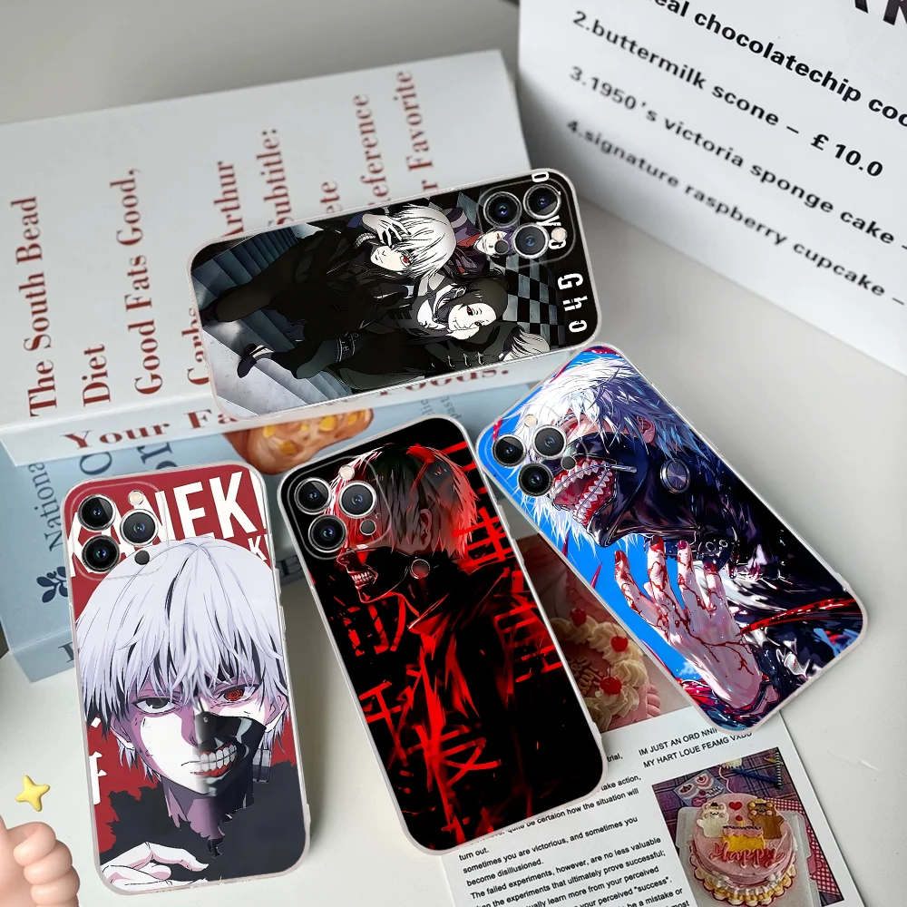 Anime Tokyo Ghoul Phone Case for iPhone 16 15 8 7 6 6S Plus X SE XR XS 14 11 12 13 Mini Pro Max Mobile