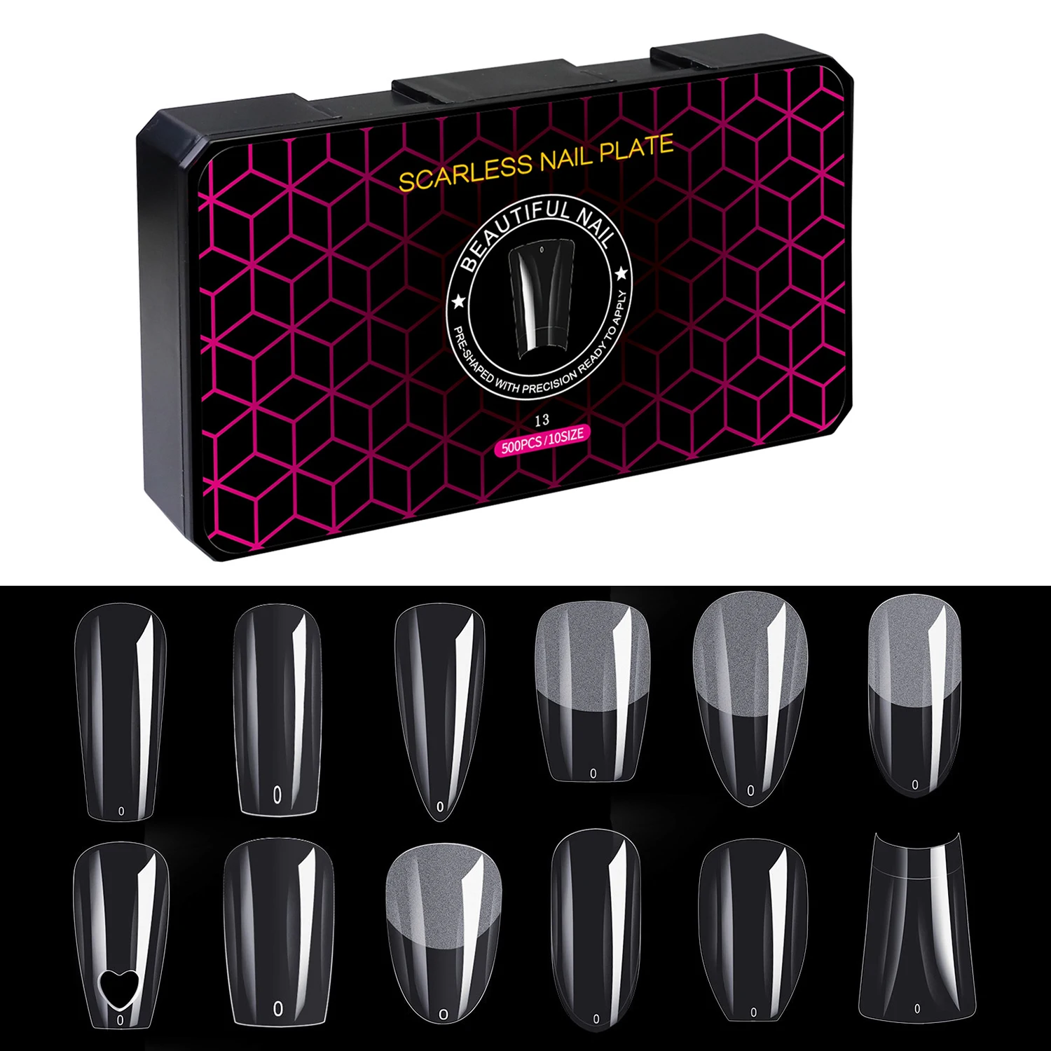 

550 шт. прозрачные накладные ногти наполовину матовые предварительно отшлифованные Мягкие Накладные ногти для наращивания свадебных вечеринок товары Бесплатная доставка