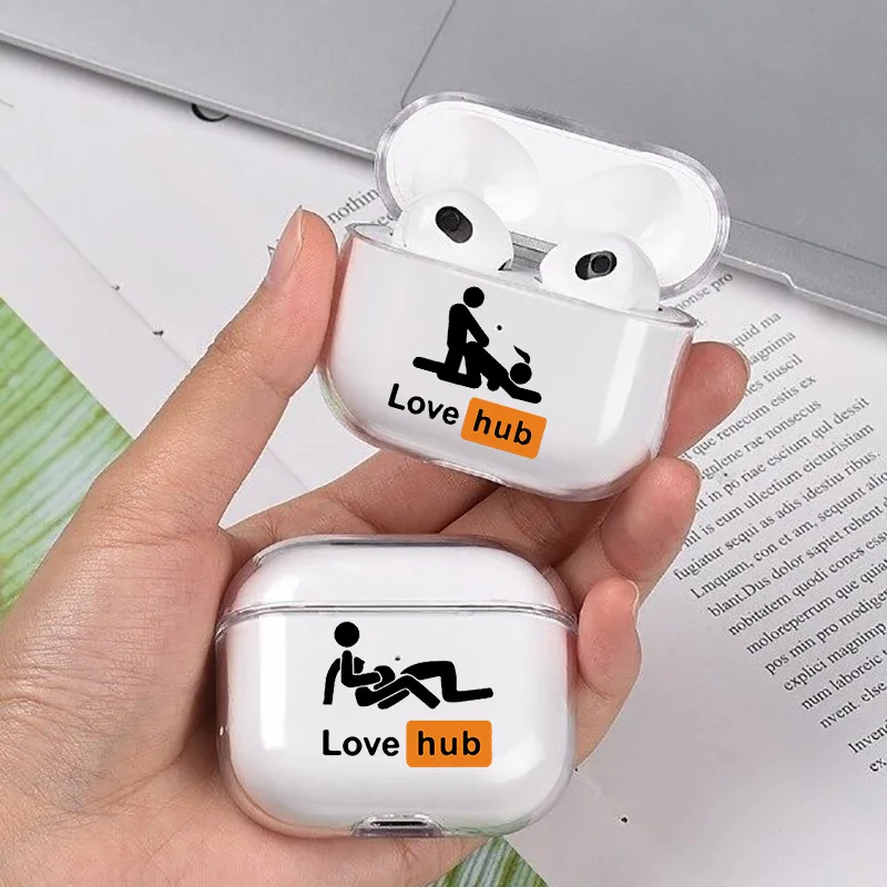 

Чехол Love Hub TV Premium, Мягкий защитный чехол для Apple Airpods 1 2 3 Pro 2, Прозрачный чехол для AirPods