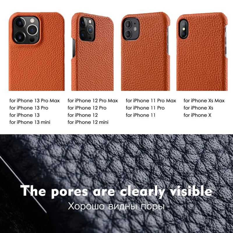 Melkco Premium Case for iPhone 14 13 12 Pro Max mini Luxury Business Fashion Genuine Leather  Cowhide Phone Cases Back Cover