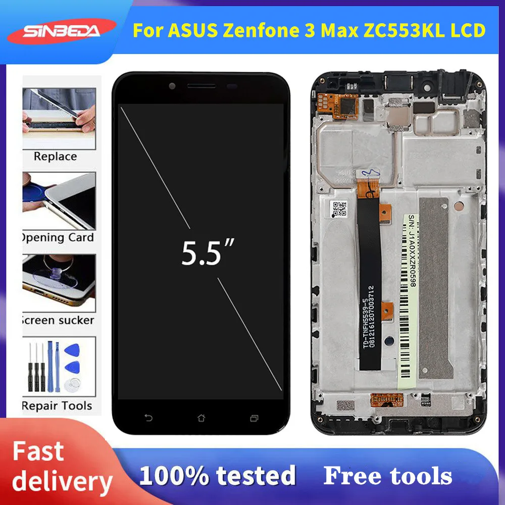 

5.5" 100% Test Original LCD For ASUS Zenfone 3 Max ZC553KL X00DD LCD Display Touch Screen Digitizer Replacement With Free Tools