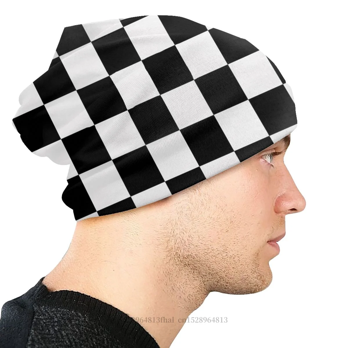 Шапка шахматная доска модные шапки для мужчин и женщин Рок Хип-хоп шапочки Лыжные