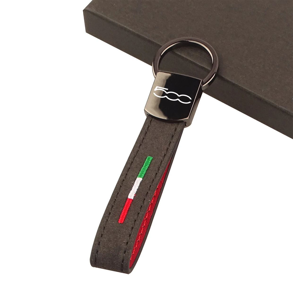 Кожаный брелок для ключей из алькантары с итальянским флагом кожаный автомобиля