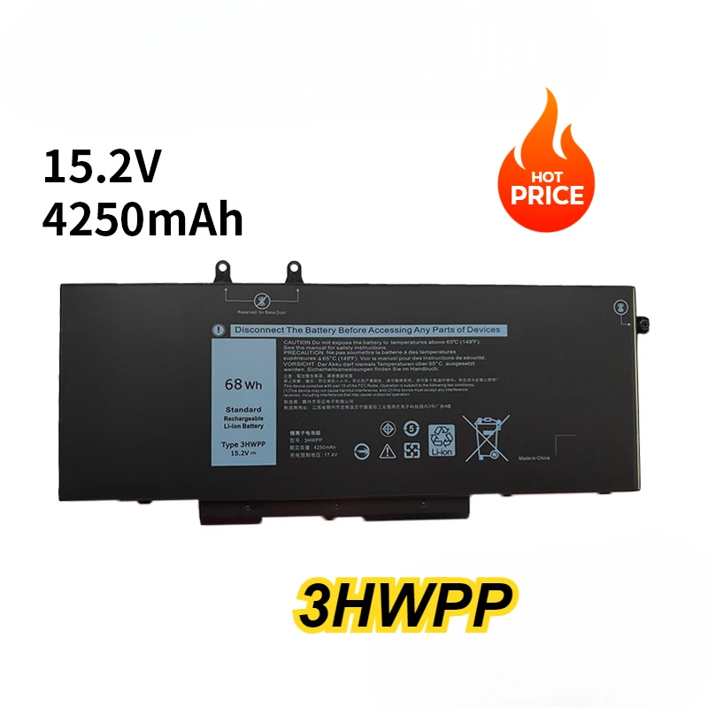 Новый аккумулятор для ноутбука 3HWPP Dell Latitude 5501 5401 3541 15 2 В 68 Втч