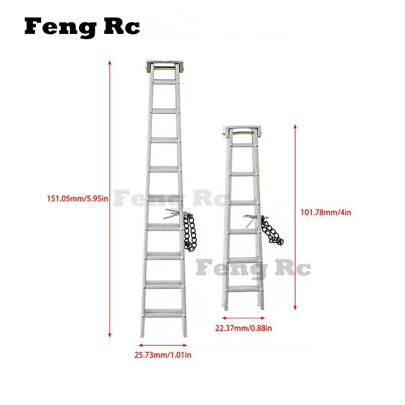 

1/10 Scale Accessories Simulation Folding Ladder for 1:10 RC Crawler Car Traxxas TRX4 D90 Axial SCX10 90046 AXI03007 Tamiya
